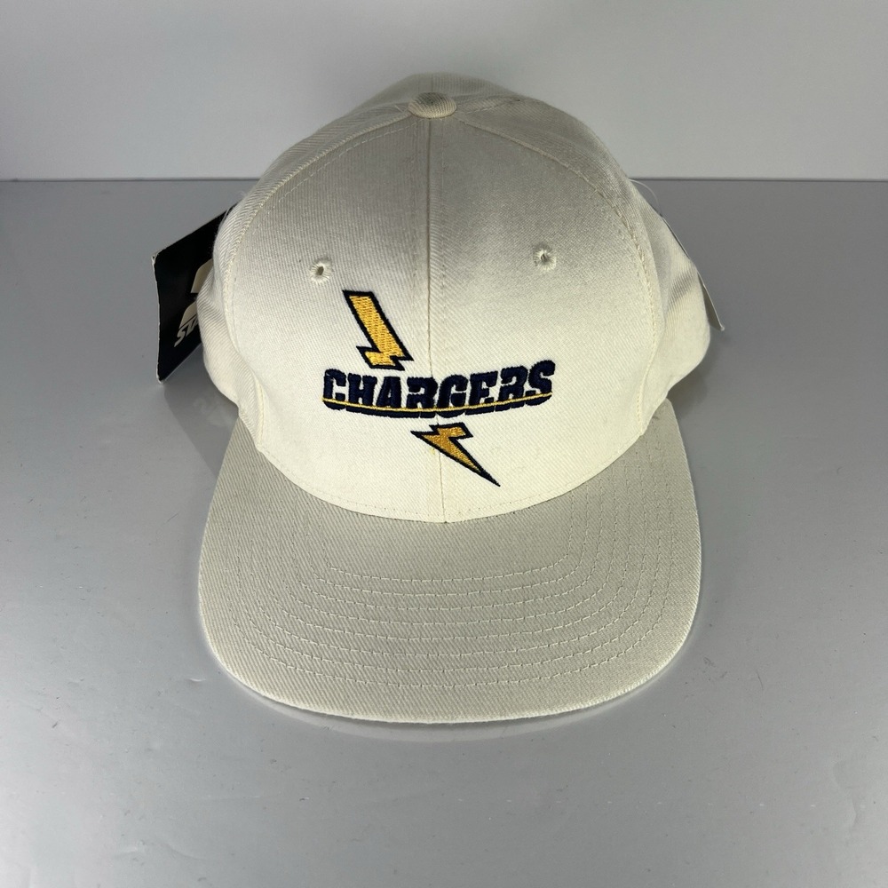 Vintage 90s San Diego Chargers Starter Strapback Hat Deadstock White NWT